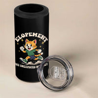 Elopement The Unexpected Workout 4 in 1 Can Cooler Tumbler Autism Neurodiversity Cat