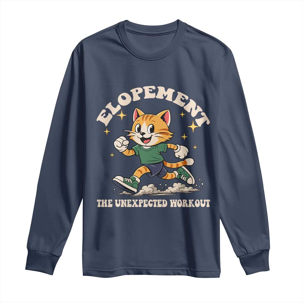 Elopement The Unexpected Workout Long Sleeve Shirt Autism Neurodiversity Cat