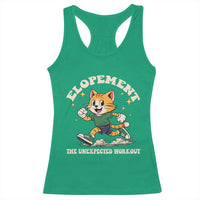 Elopement The Unexpected Workout Racerback Tank Top Autism Neurodiversity Cat