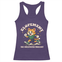 Elopement The Unexpected Workout Racerback Tank Top Autism Neurodiversity Cat