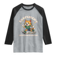 Elopement The Unexpected Workout Raglan Shirt Autism Neurodiversity Cat