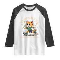 Elopement The Unexpected Workout Raglan Shirt Autism Neurodiversity Cat