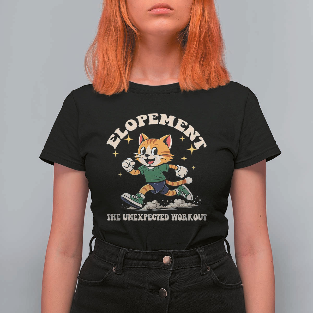 Elopement The Unexpected Workout T Shirt For Women Autism Neurodiversity Cat