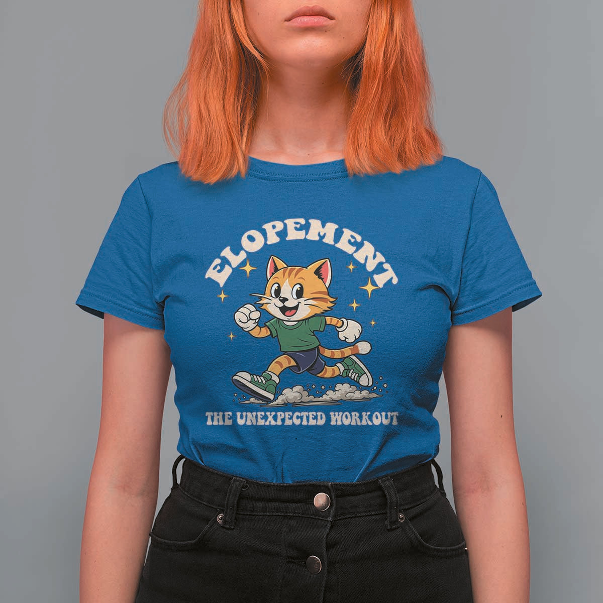 Elopement The Unexpected Workout T Shirt For Women Autism Neurodiversity Cat