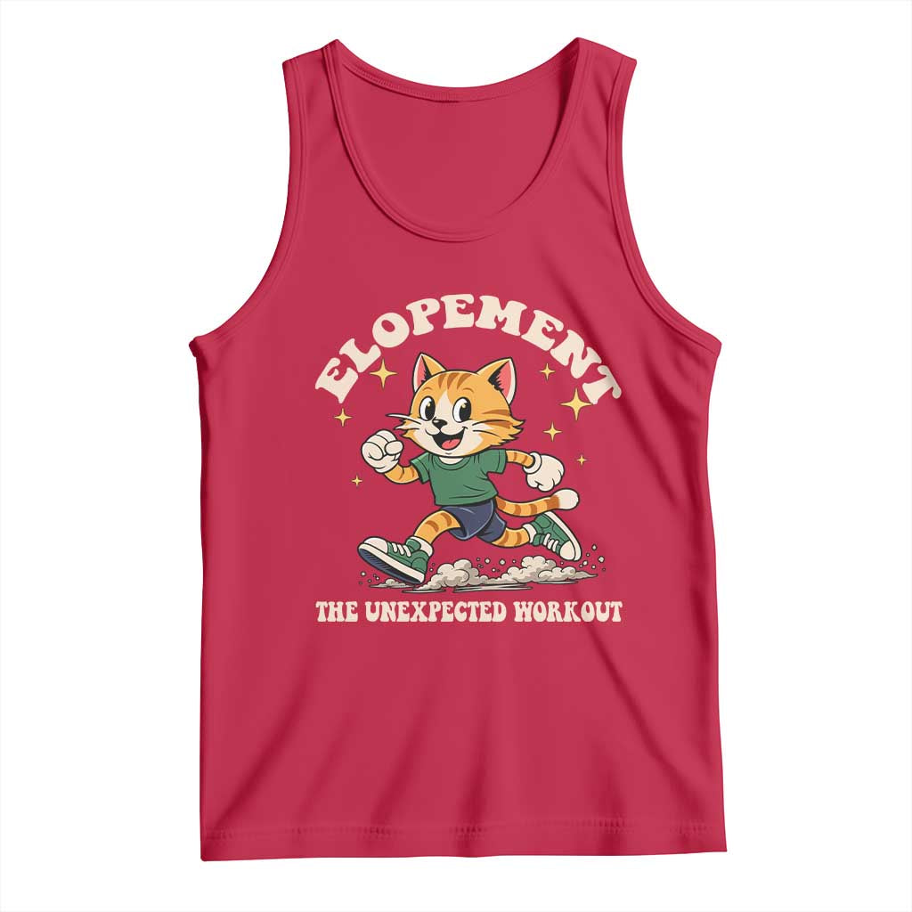 Elopement The Unexpected Workout Tank Top Autism Neurodiversity Cat