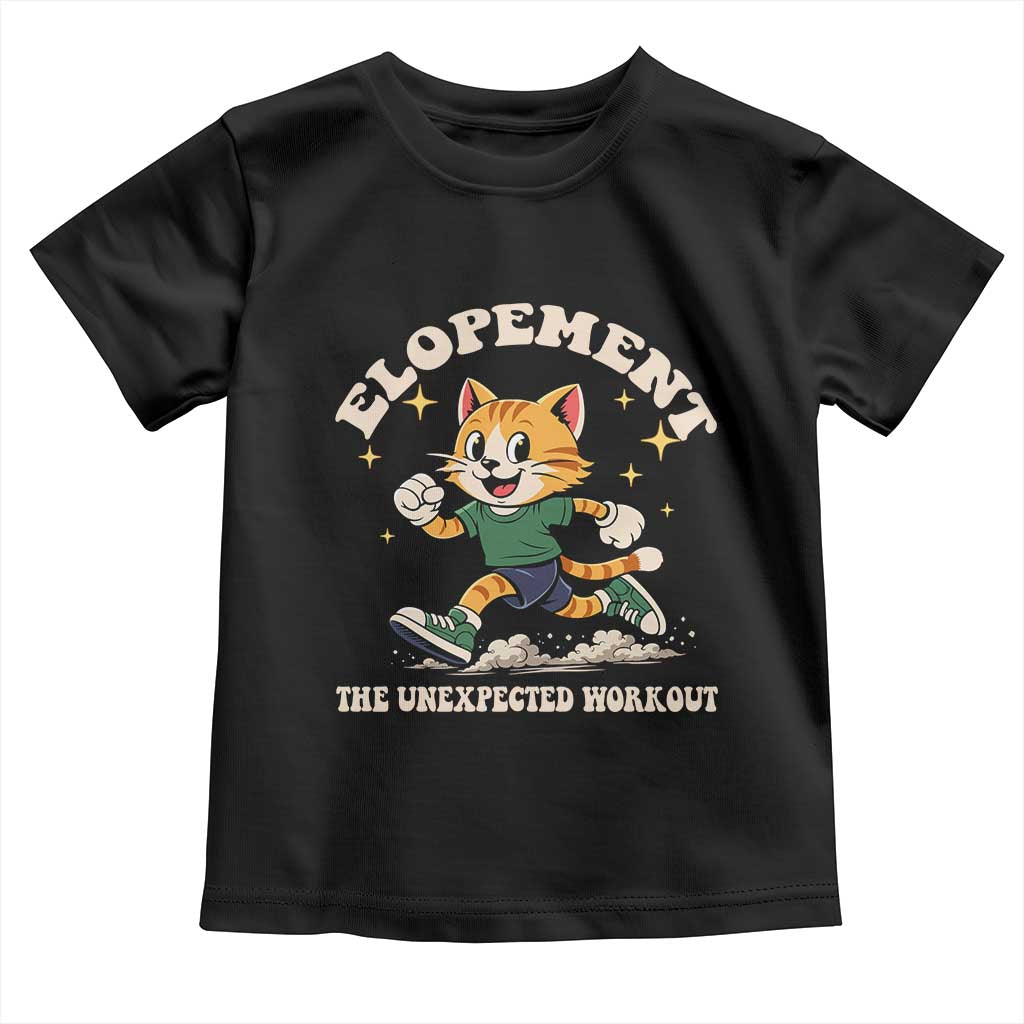 Elopement The Unexpected Workout Toddler T Shirt Autism Neurodiversity Cat