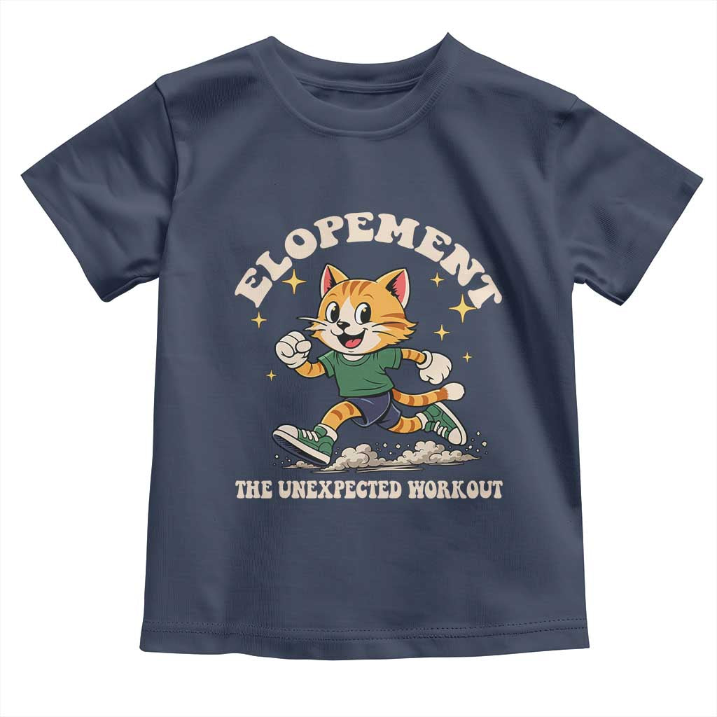 Elopement The Unexpected Workout Toddler T Shirt Autism Neurodiversity Cat