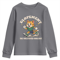 Elopement The Unexpected Workout Youth Sweatshirt Autism Neurodiversity Cat