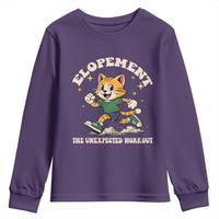 Elopement The Unexpected Workout Youth Sweatshirt Autism Neurodiversity Cat