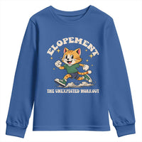 Elopement The Unexpected Workout Youth Sweatshirt Autism Neurodiversity Cat