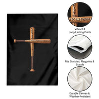 Christian Baseball Garden Flag I Can Do All Things Through Christ Who Strengthens Me