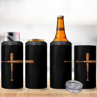 Christian Baseball 4 in 1 Can Cooler Tumbler I Can Do All Things Through Christ Who Strengthens Me