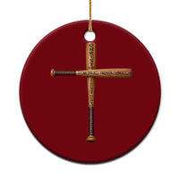 Christian Baseball Ceramic Ornament I Can Do All Things Through Christ Who Strengthens Me