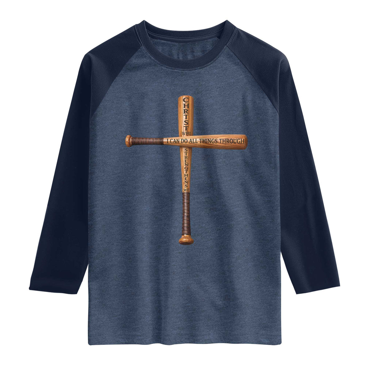 Christian Baseball Raglan Shirt I Can Do All Things Through Christ Who Strengthens Me
