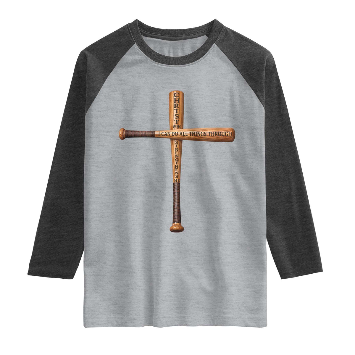 Christian Baseball Raglan Shirt I Can Do All Things Through Christ Who Strengthens Me