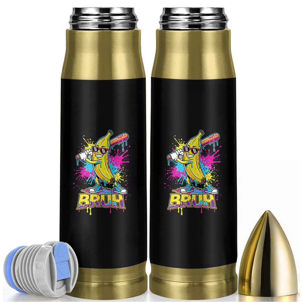 Funny Bruh Banana Baseball Drip Ice Cream Sports Splatter Bullet Tumbler