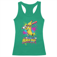 Funny Bruh Banana Baseball Drip Ice Cream Sports Splatter Racerback Tank Top