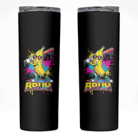 Funny Bruh Banana Baseball Drip Ice Cream Sports Splatter Skinny Tumbler