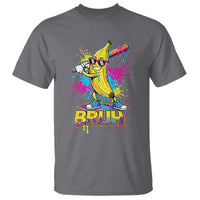 Funny Bruh Banana Baseball Drip Ice Cream Sports Splatter T Shirt