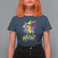 Funny Bruh Banana Baseball Drip Ice Cream Sports Splatter T Shirt For Women