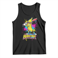 Funny Bruh Banana Baseball Drip Ice Cream Sports Splatter Tank Top