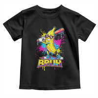 Funny Bruh Banana Baseball Drip Ice Cream Sports Splatter Toddler T Shirt