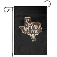 Vintage San Antonio Texas Est 1718 Longhorn Cow Skull Garden Flag