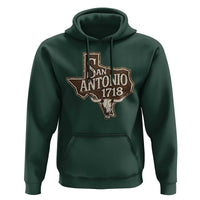Vintage San Antonio Texas Est 1718 Longhorn Cow Skull Hoodie