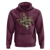 Vintage San Antonio Texas Est 1718 Longhorn Cow Skull Hoodie