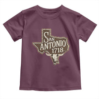 Vintage San Antonio Texas Est 1718 Longhorn Cow Skull Toddler T Shirt