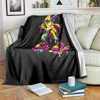 Funny Banana Baseball Drip Ice Cream Splatter Throw Blanket