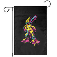 Funny Banana Baseball Drip Ice Cream Splatter Garden Flag