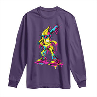 Funny Banana Baseball Drip Ice Cream Splatter Long Sleeve Shirt