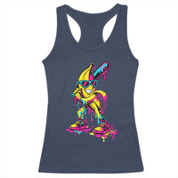 Funny Banana Baseball Drip Ice Cream Splatter Racerback Tank Top