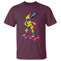 Funny Banana Baseball Drip Ice Cream Splatter T Shirt