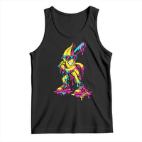 Funny Banana Baseball Drip Ice Cream Splatter Tank Top