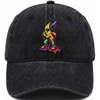 Funny Banana Baseball Drip Ice Cream Splatter Washed Cotton Baseball Cap