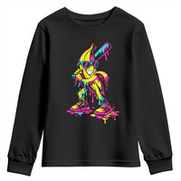 Funny Banana Baseball Drip Ice Cream Splatter Youth Sweatshirt