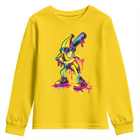 Funny Banana Baseball Drip Ice Cream Splatter Youth Sweatshirt