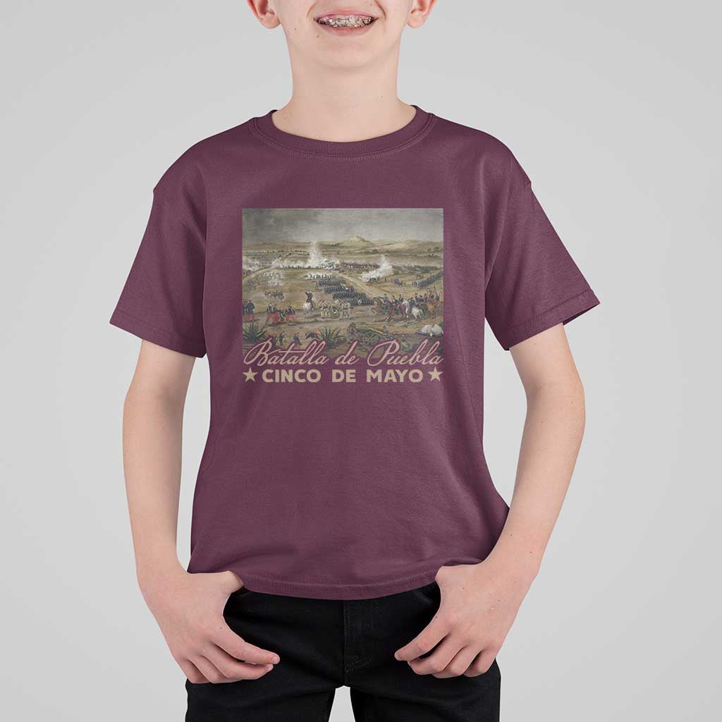 History Of Cinco De Mayo Batalla De Puebla Mexico T Shirt For Kid