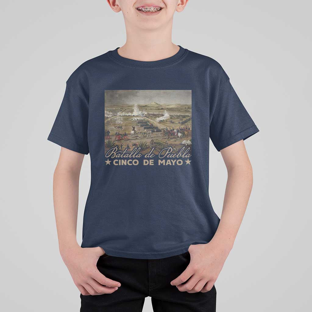 History Of Cinco De Mayo Batalla De Puebla Mexico T Shirt For Kid