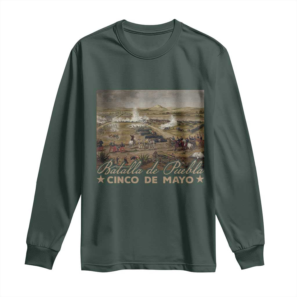 History Of Cinco De Mayo Batalla De Puebla Mexico Long Sleeve Shirt