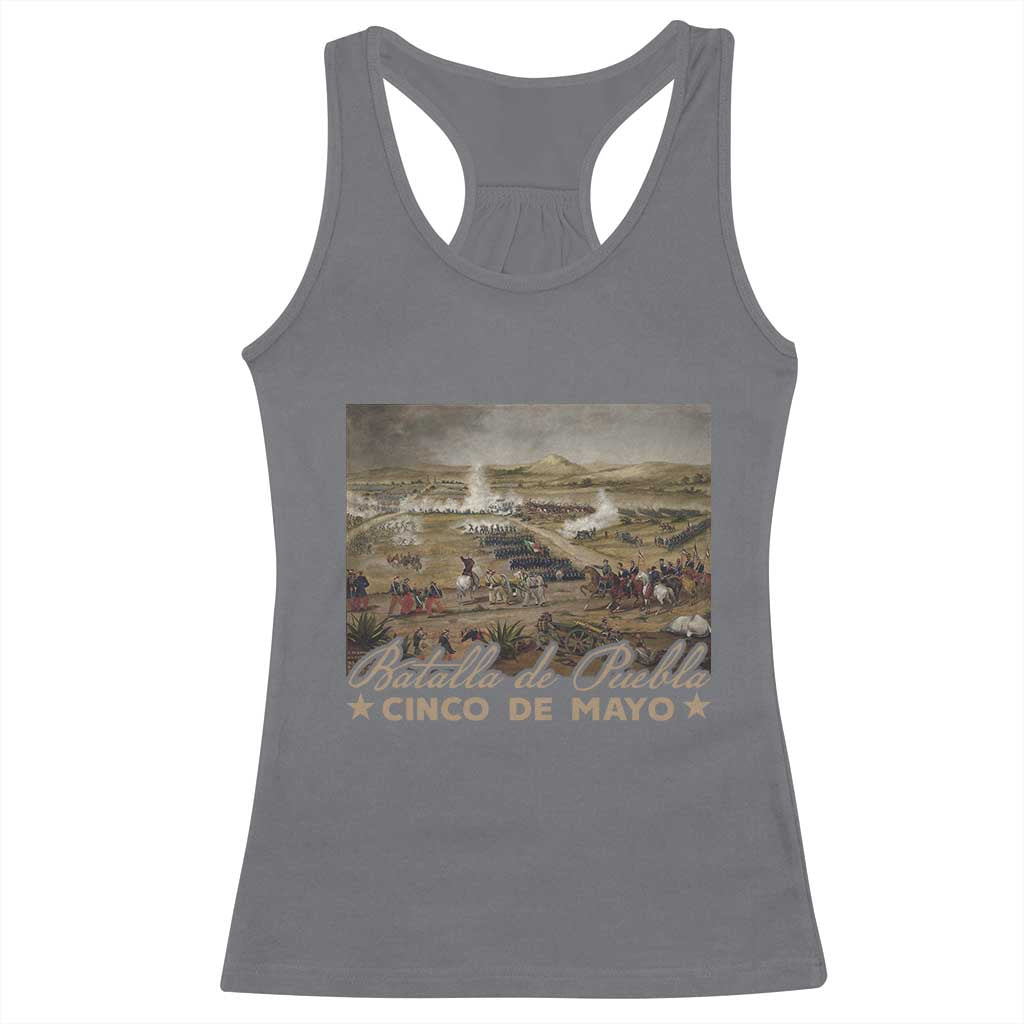 History Of Cinco De Mayo Batalla De Puebla Mexico Racerback Tank Top