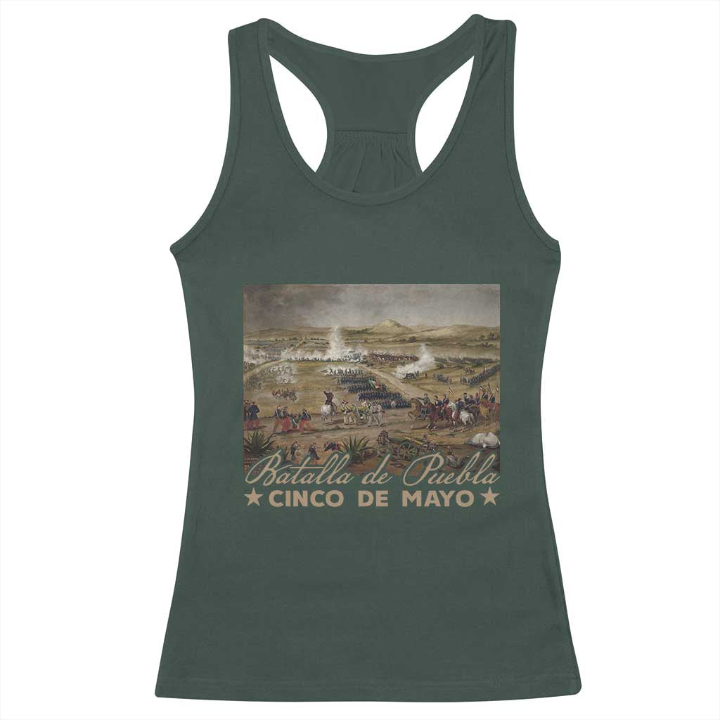 History Of Cinco De Mayo Batalla De Puebla Mexico Racerback Tank Top
