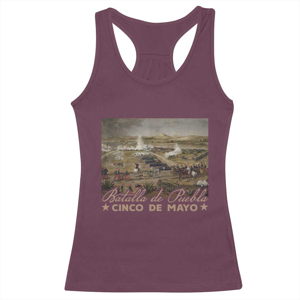 History Of Cinco De Mayo Batalla De Puebla Mexico Racerback Tank Top