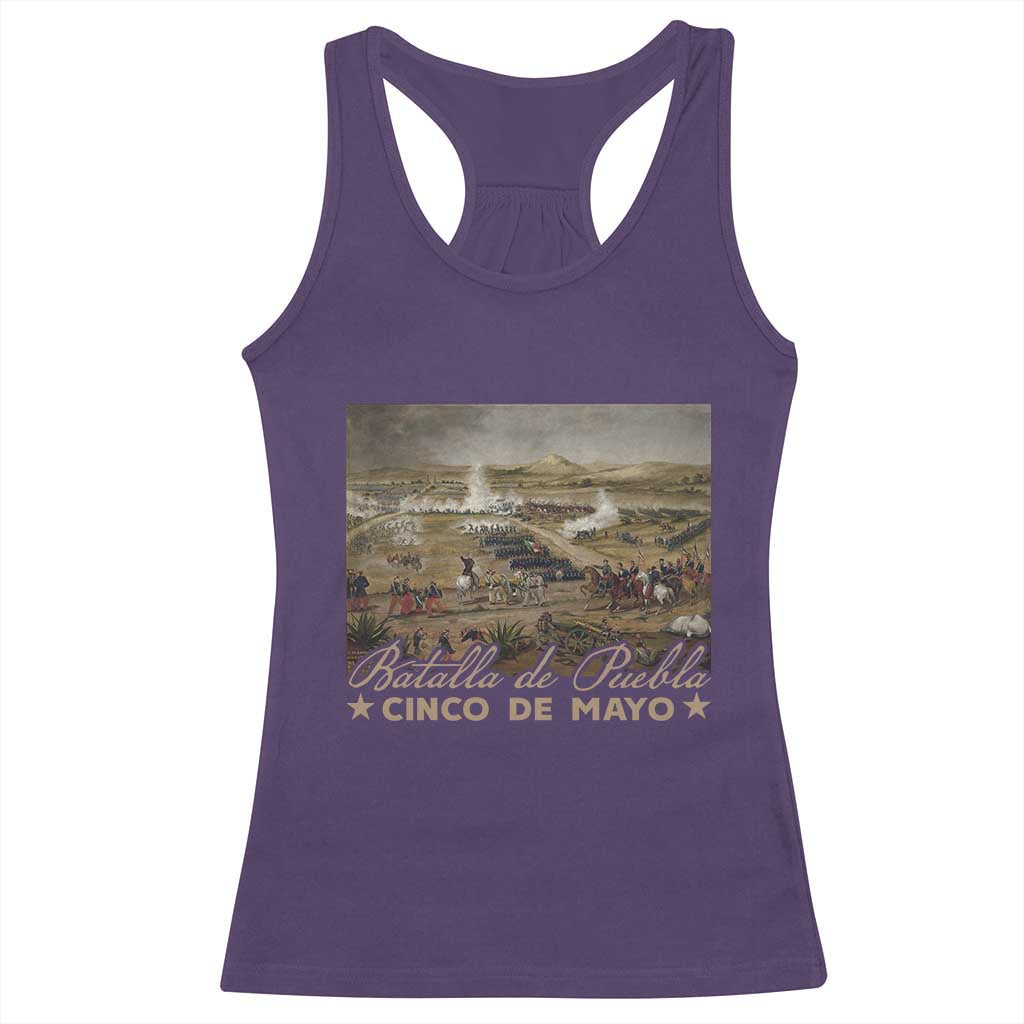History Of Cinco De Mayo Batalla De Puebla Mexico Racerback Tank Top