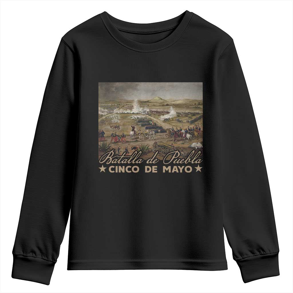 History Of Cinco De Mayo Batalla De Puebla Mexico Youth Sweatshirt