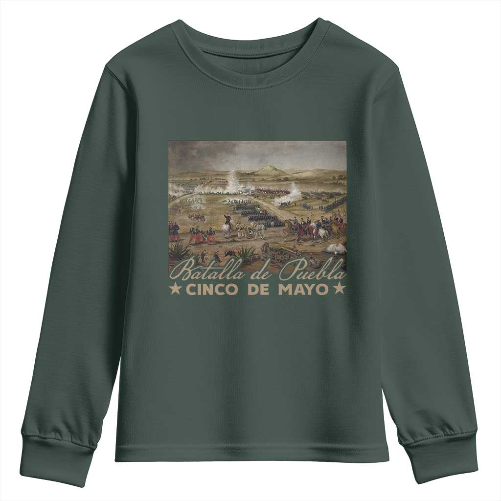 History Of Cinco De Mayo Batalla De Puebla Mexico Youth Sweatshirt