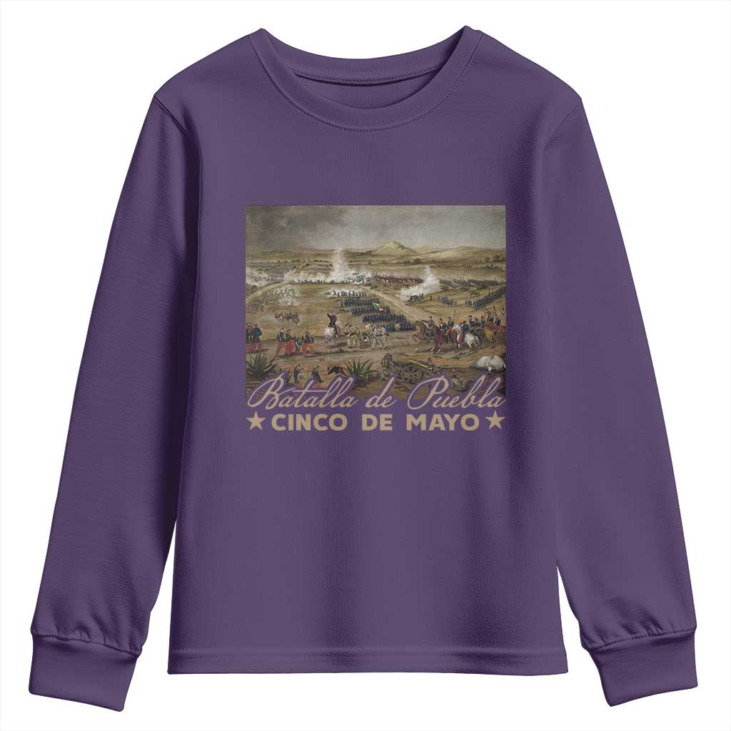 History Of Cinco De Mayo Batalla De Puebla Mexico Youth Sweatshirt