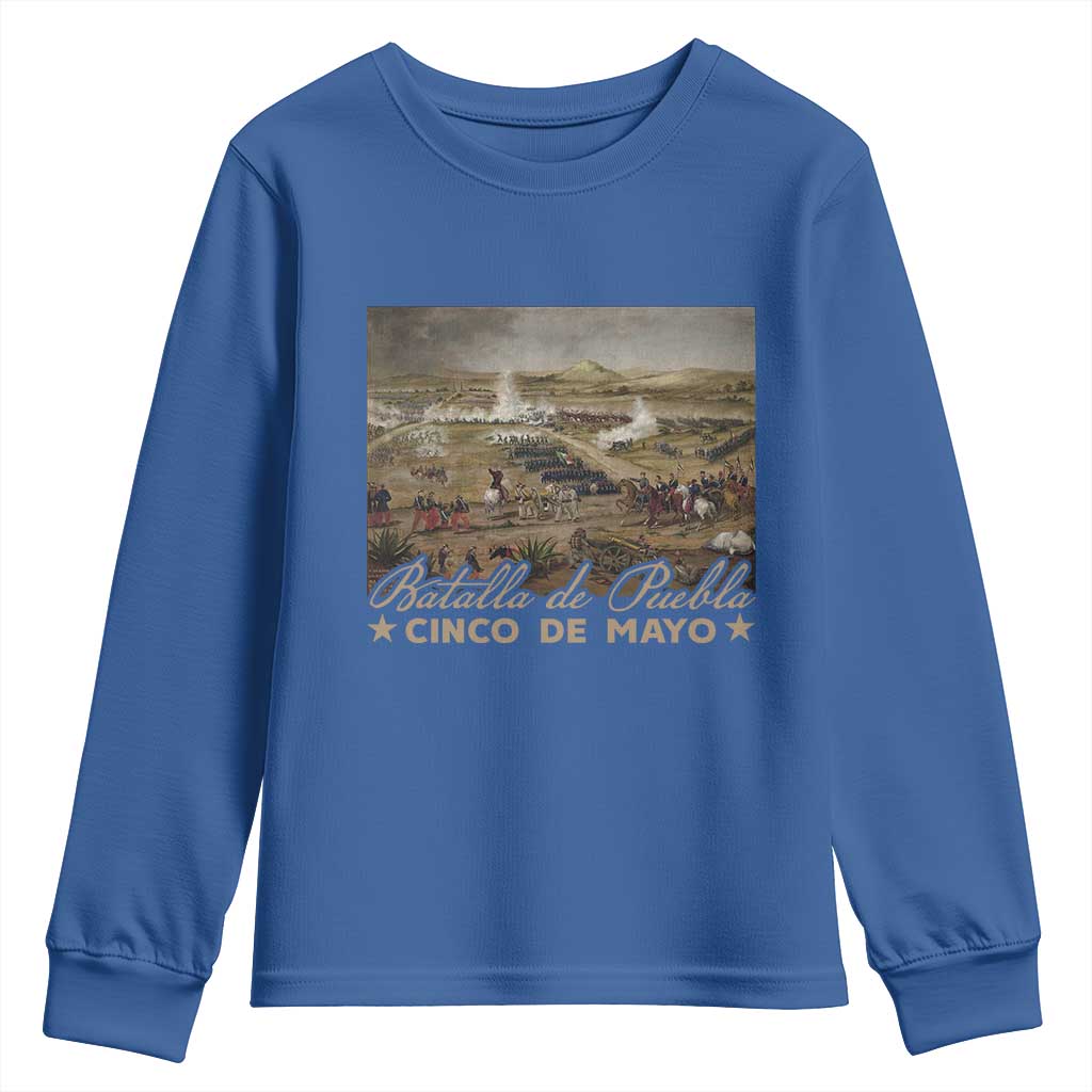 History Of Cinco De Mayo Batalla De Puebla Mexico Youth Sweatshirt